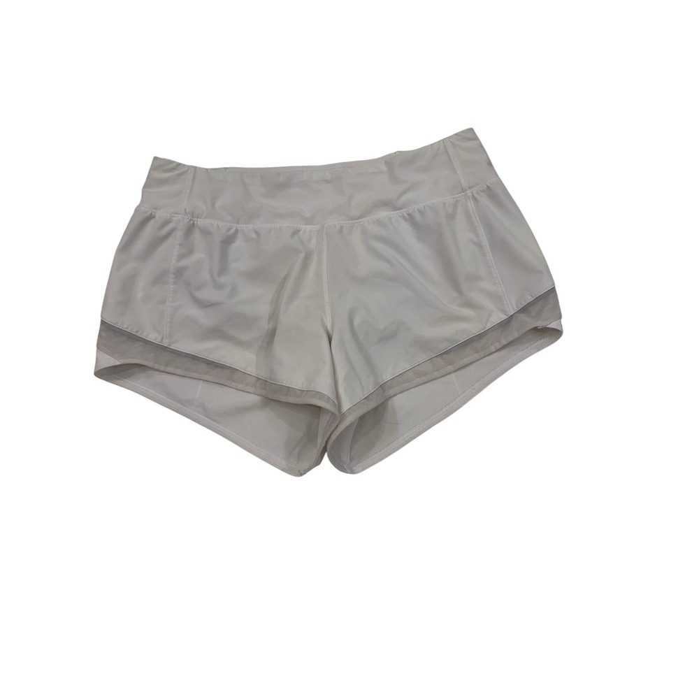 Lululemon White Track Hotty‎ Hot Running Shorts Size 8 Athletic Workout Gym